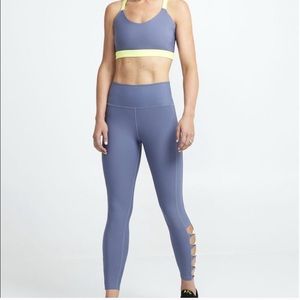 Soul by SoulCycle Twist Ladder Grey Yellow Legging